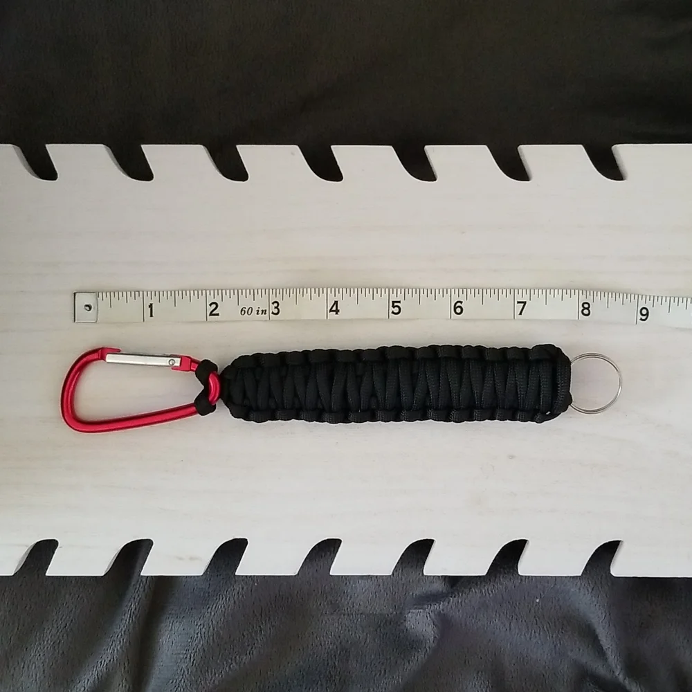 Black Paracord Keychain